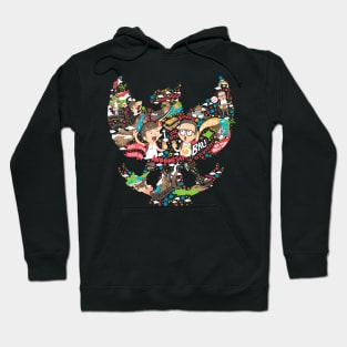 traveling to indonesia in garuda shape illustration Hoodie